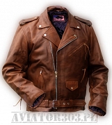 Leatherjacket Rockabilly Marlon Brando cognac